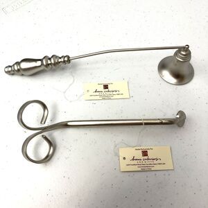 Home Interiors Brushed Pewter Candle Snuffer & Wick Scissors Vintage XMAS